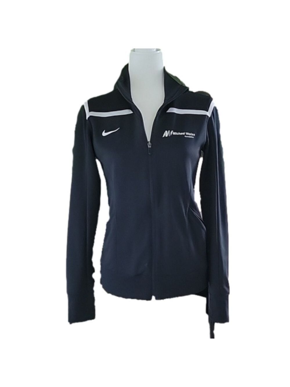 Nike DriFit Michael Weiss Black Fitted Full Zip Skater Jacket Size Small EUC